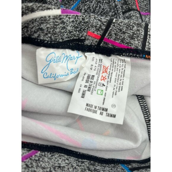 Vintage Gilda Marx Women's S Cotton Spandex Bike Shorts 80s Graphics 8" Inseam - Picture 5 of 7